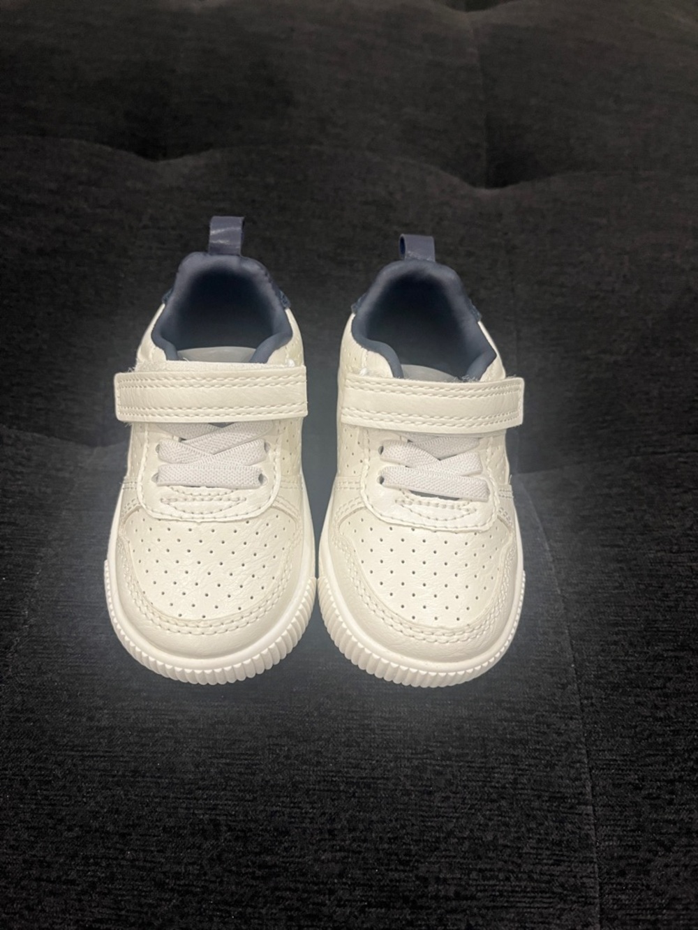 White & Navy Sneakers